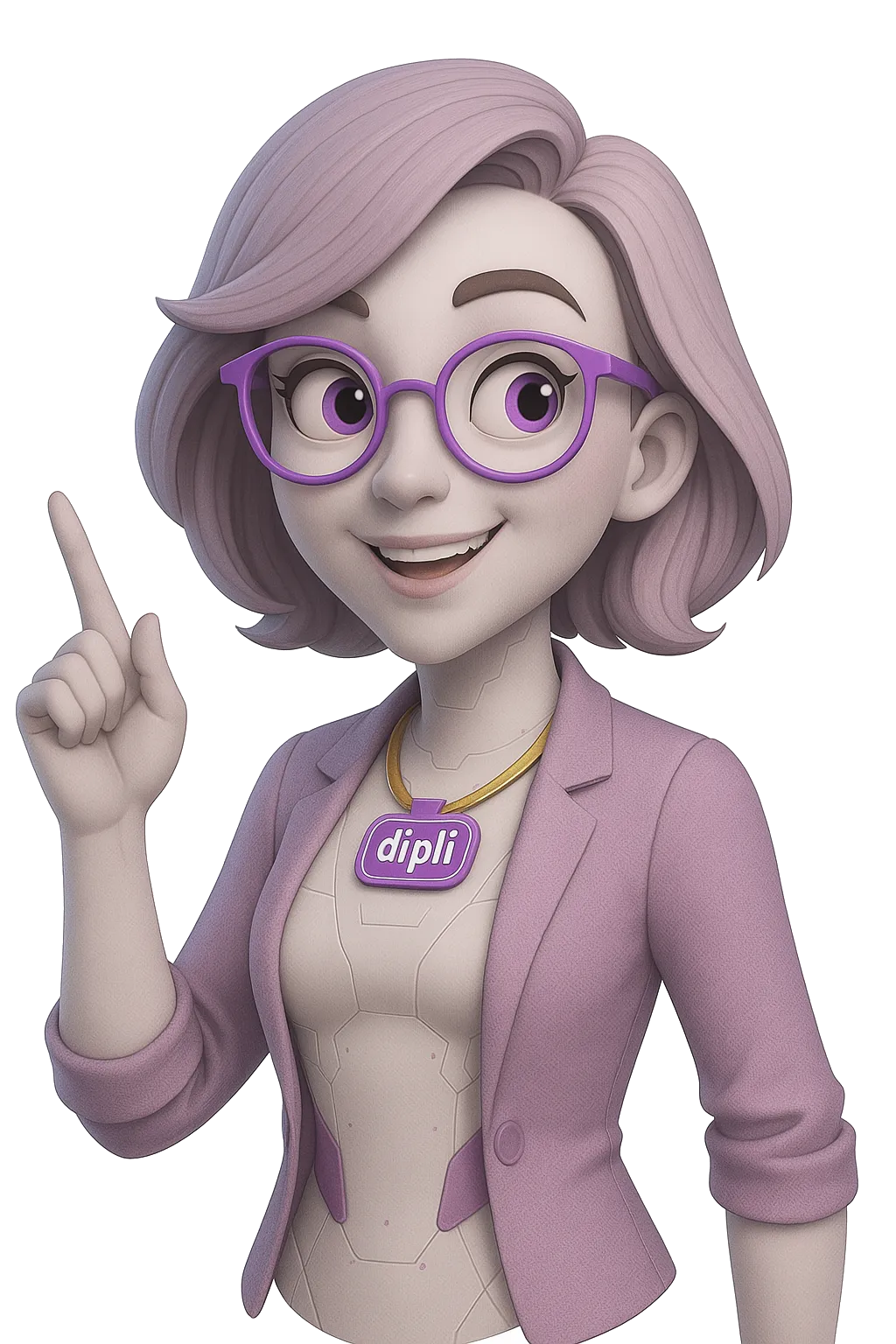 Ilustração de um personagem da Dipli